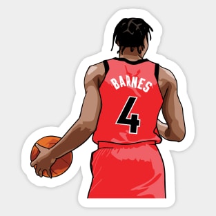 Scottie Barnes Vector Back Red Sticker